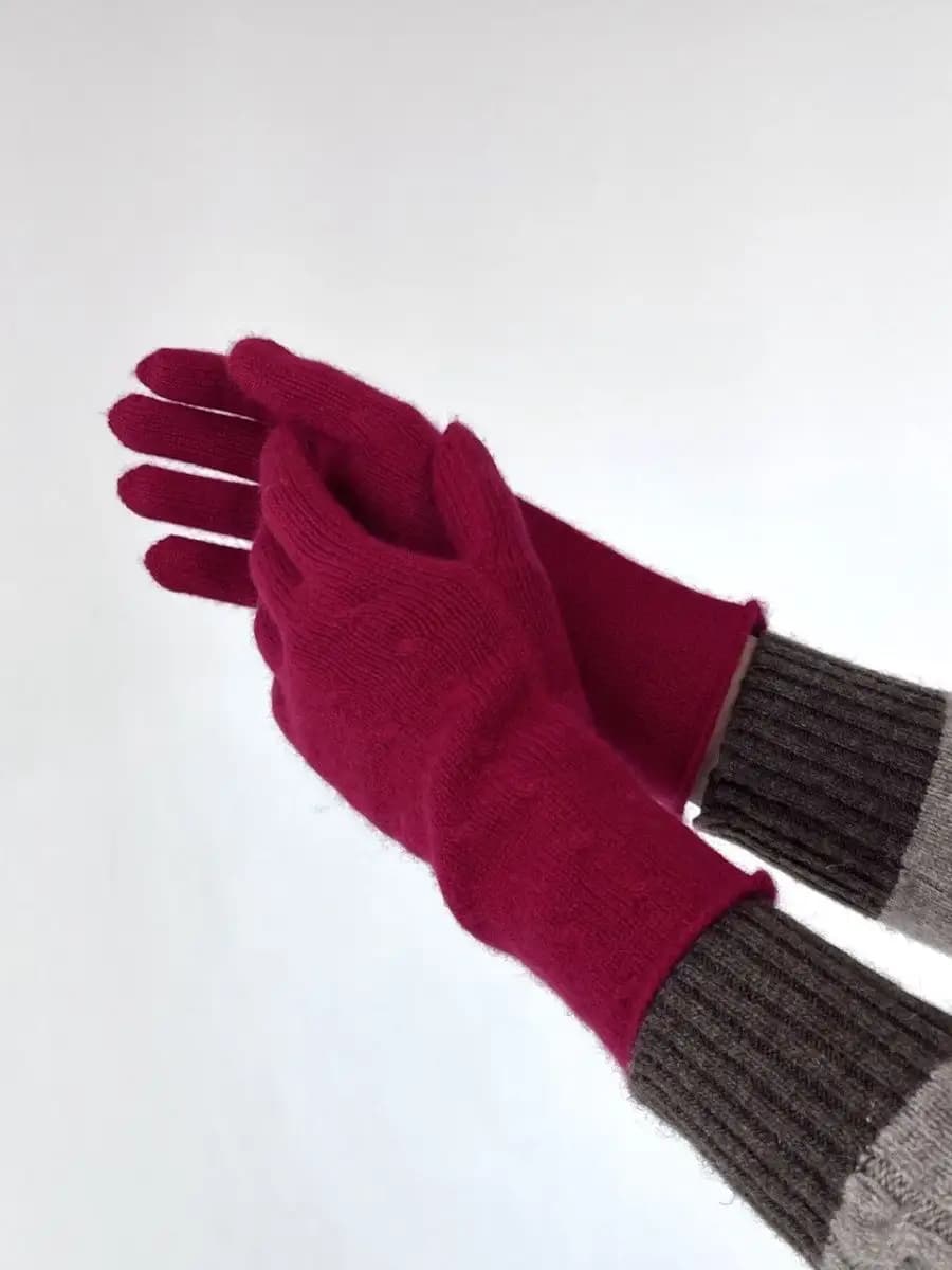 Перчатки удлиненнные кашемировые 2
