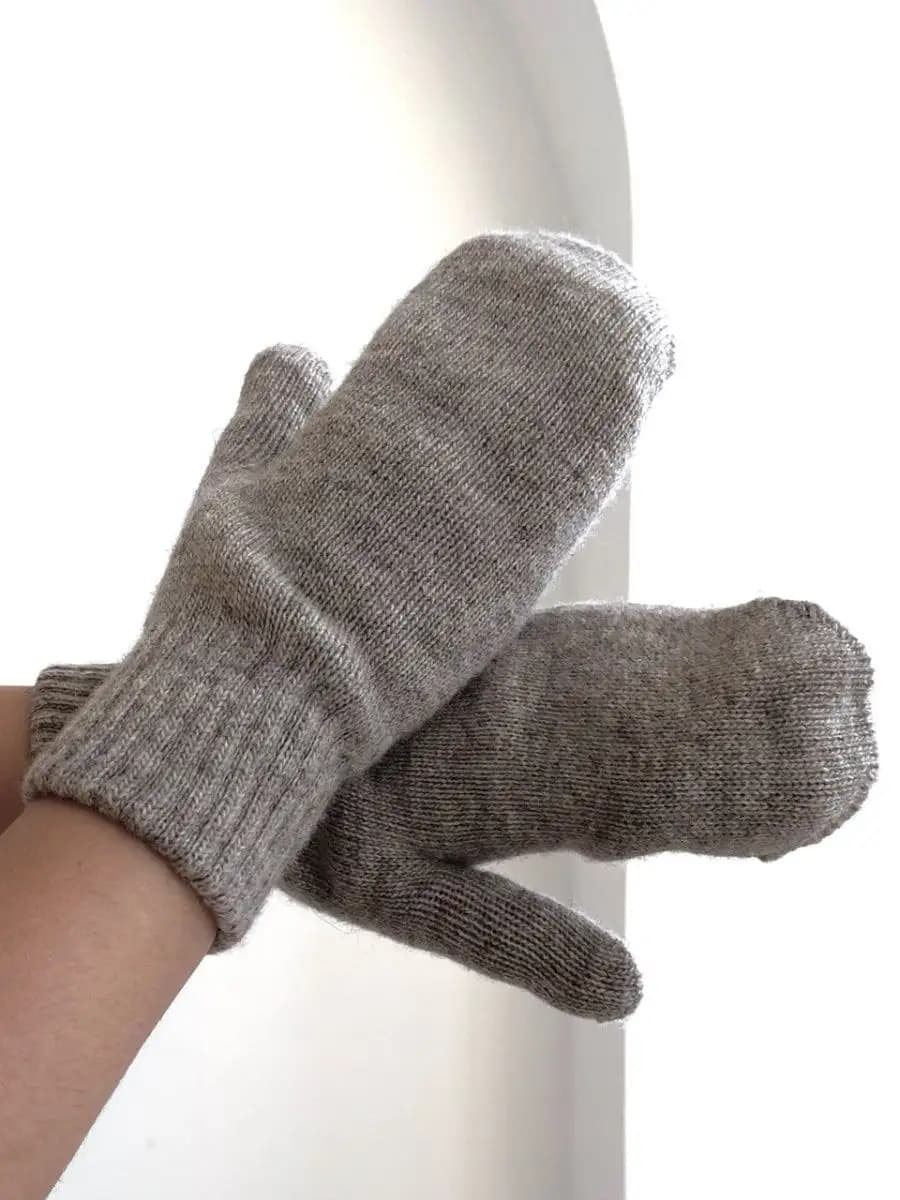 Варежки мужские из верблюжьей / яка шерсти
