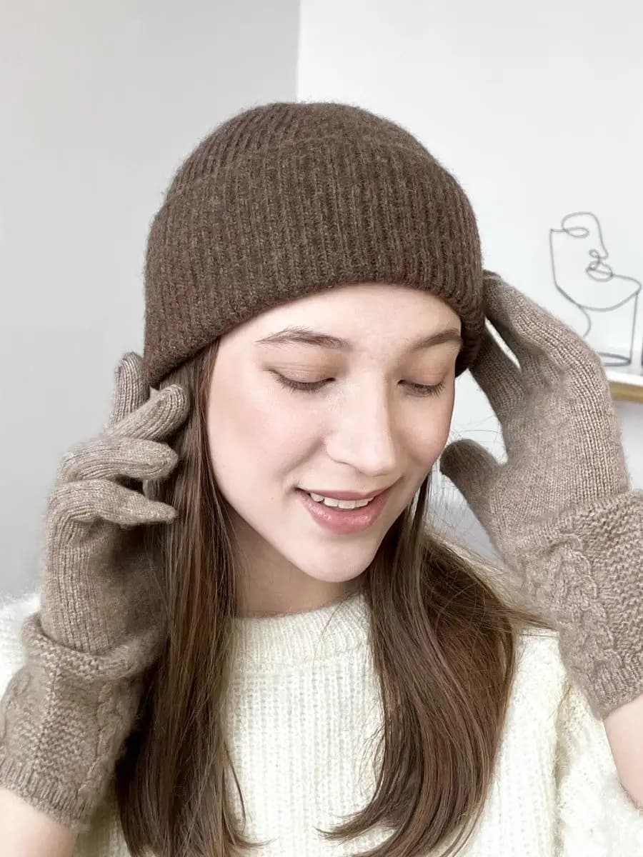 Шапка унисекс из овечьей шерсти / Монголия 3