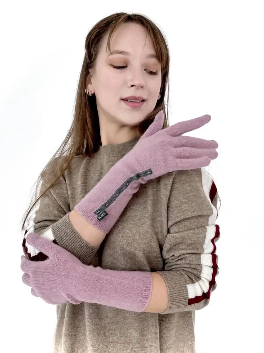 Перчатки удлиненнные кашемировые