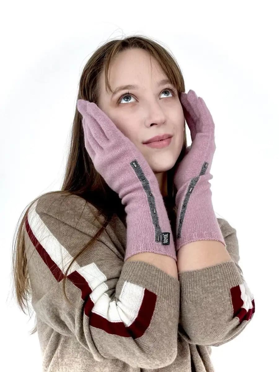 Перчатки удлиненнные кашемировые 2