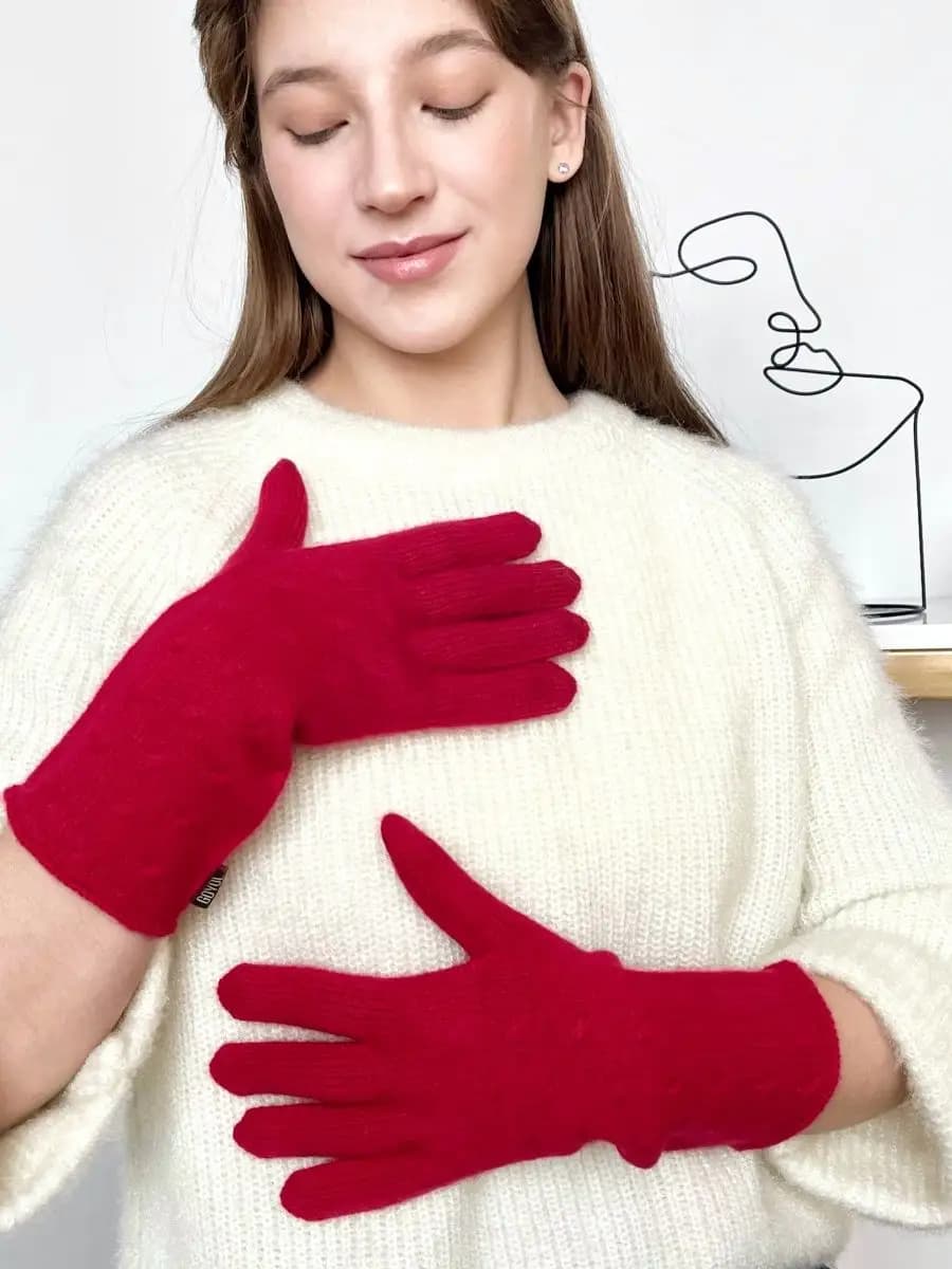 Перчатки удлиненнные кашемировые 3