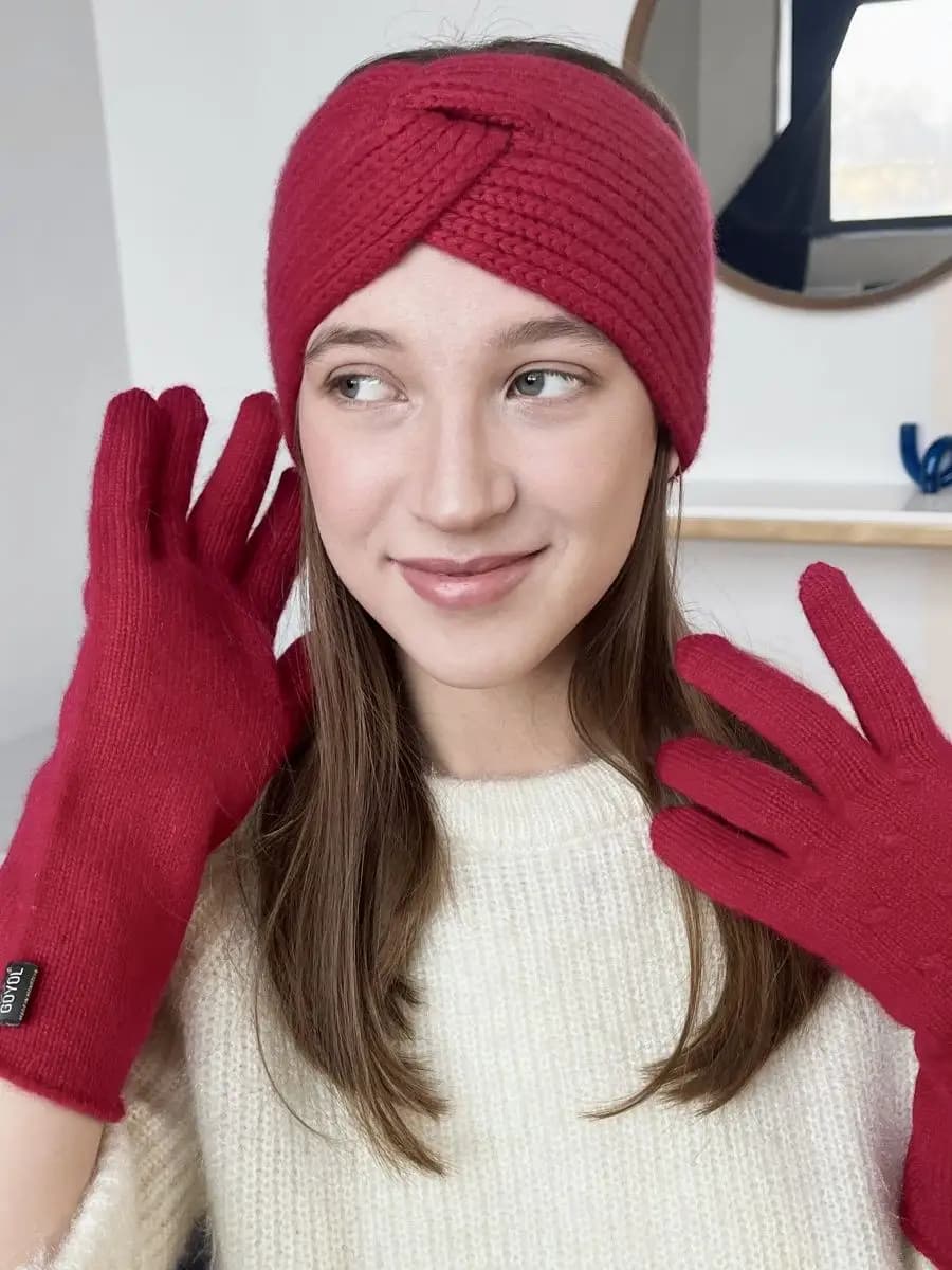 Перчатки удлиненнные кашемировые 5