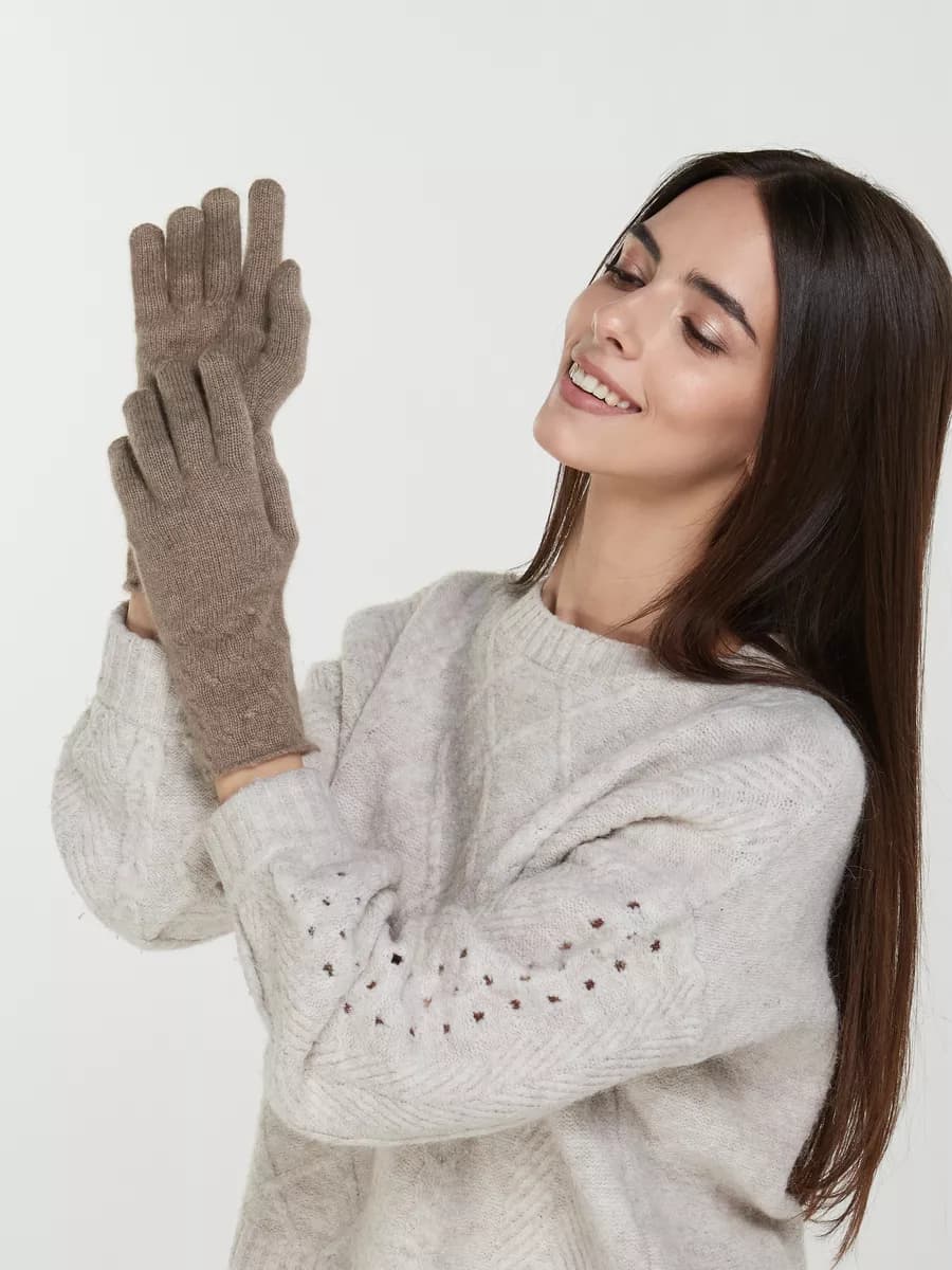 Перчатки удлиненнные кашемировые 2